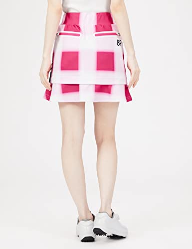 PEARLY GATES Women's Monofila Air Cushion Checkered Skirt / 055-2234812 090_Pink Base 0 [S]