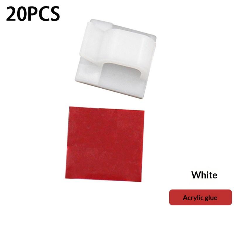 20/50Pcs Cable Clips Self Adhesive Cord Management Black Wire Organizer Clamp Car Wire Accessories