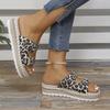 Große Hausschuhe mit dicker Sohle für Damen-Oberbekleidung 2025 Sommer neu dicksohlige Leopardenmuster Damen coole Hausschuhe sind auf Lager und modisch.