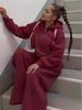 Women's Casual European American Style Hoodie Set - Versatile Long Sleeve Sportswear