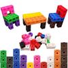 Children Math Cubes Montessori Toys Geometric Counting Link Cubes Snap Blocks Stacking Games Fine Motor Training Sensory Toys