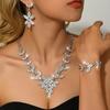 Jewelry Bridal Necklace Set Fashion High-End Crystal Wedding Dress Banquet Dress Jewelry