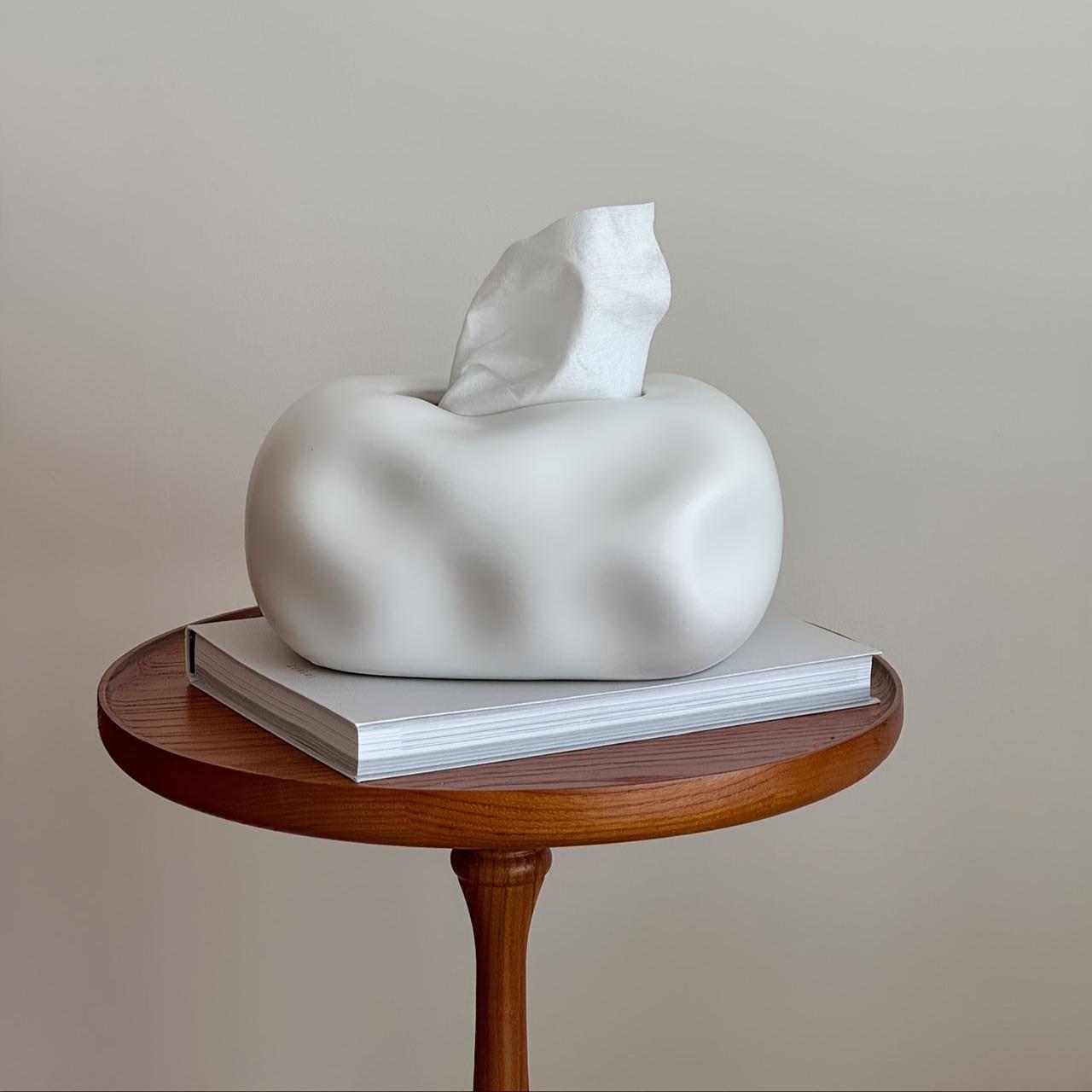 Ceramic Tissue Box Holder Creative Desktop Decor High-end Tabletop Tissue Storage for Living Room