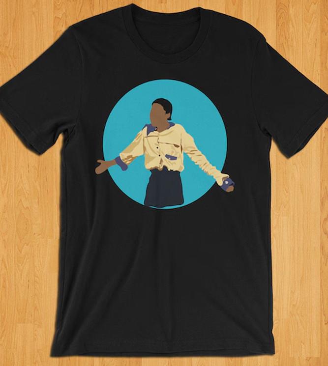 Malcolm-Jamal Warner Artwork Memory Black T-shirt JJ5583