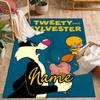 Looney Bold Bugs Bunny Artwork Customizable Name Floor Rug Office Rug Design for Bedrooms Living Rooms Playrooms Game Room Anti-slip Rug Anime Office