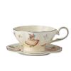 Ins New French Retro Floral Ceramic Coffee Cup Saucer Set High-end Afternoon Tea Cup Pastoral Flower Tea Cup