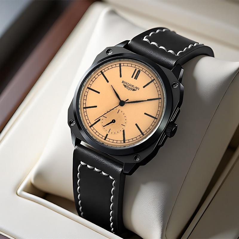 

Мужские часы JYL Спортивные Водонепроницаемые Модные Кожаный ремешок [Men s Black Leather] капри