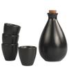 Ceramic Wine Pot 1 Jin Porcelain Wine Set Japanese Sake Pot Clear Wine Glass Bottle One Pot with Four Cups Flask for Alcohol