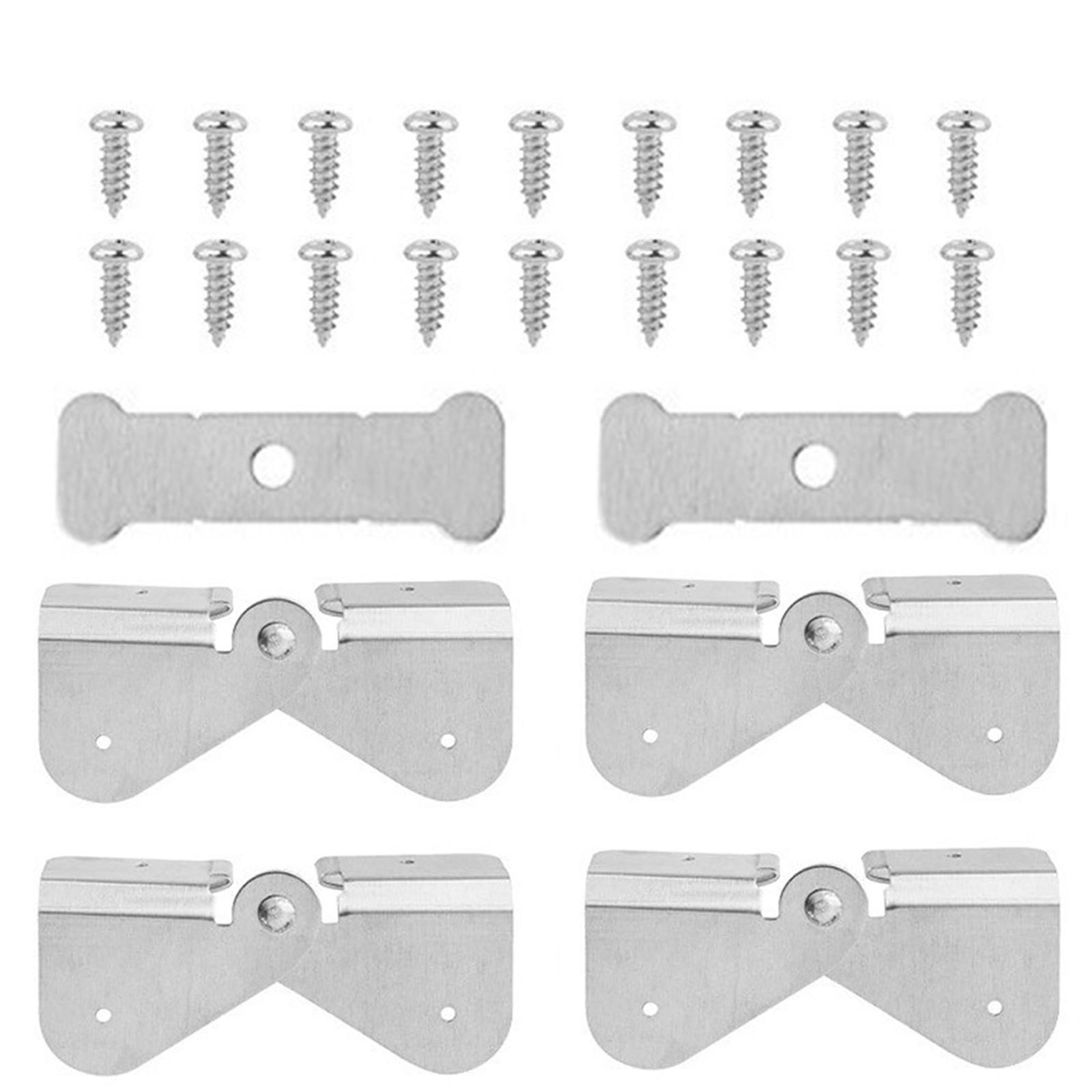 

Universal Downspout Gutter Hinge Adjustable Gutter Extension Hinge Versatile Aluminum Gutter Hinge set for Easy Flip Up 4PCS