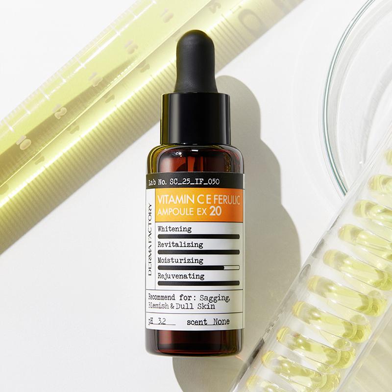 DERMA FACTORY Ampułka Witaminy C E Ferulowego EX 20 22ml