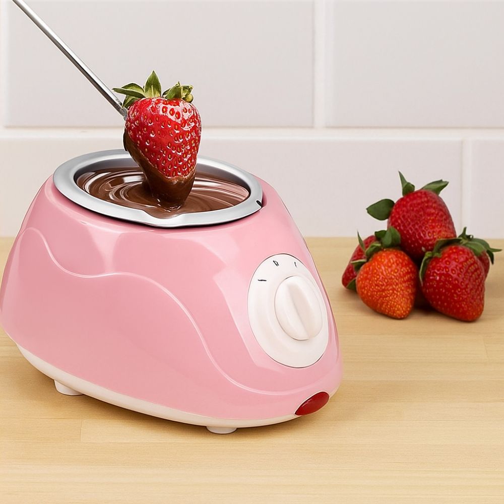 EU Plug Chocolate Melting Machine Stainless Steel/Plastic Chocolate Fondue Maker  For Home