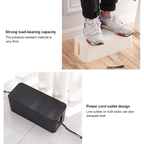 Power Strip Storage Strong Bearing Capacity Box Multi-purpose Hardness Desk Anti-skid Cable Management
