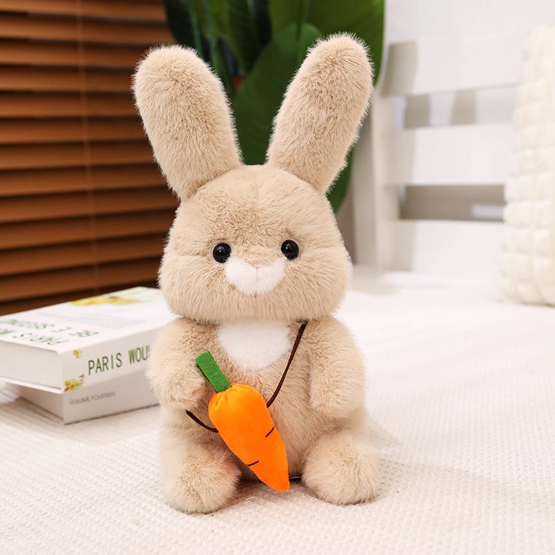 Cute Sitting Position Radish Rabbit Doll Plush Toy Cute Little Rabbit Doll Girls Holiday Gift Rag Doll