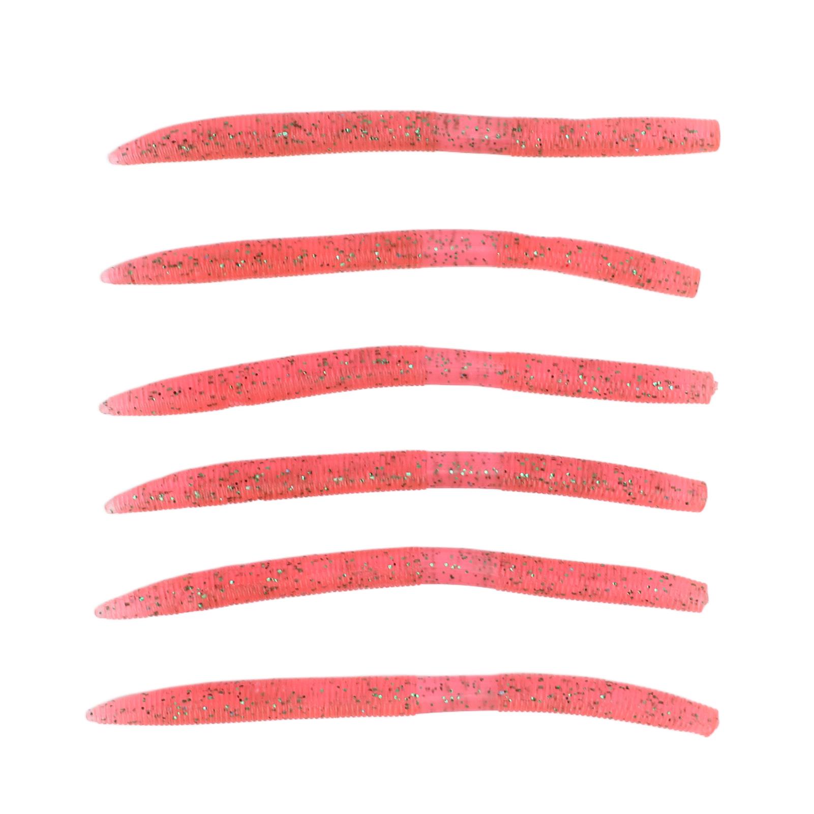 

6pcsset Noodle Worm Fishing Bait Bite Resistant PVC Soft Maggot Earthworm Artificial BaitPink