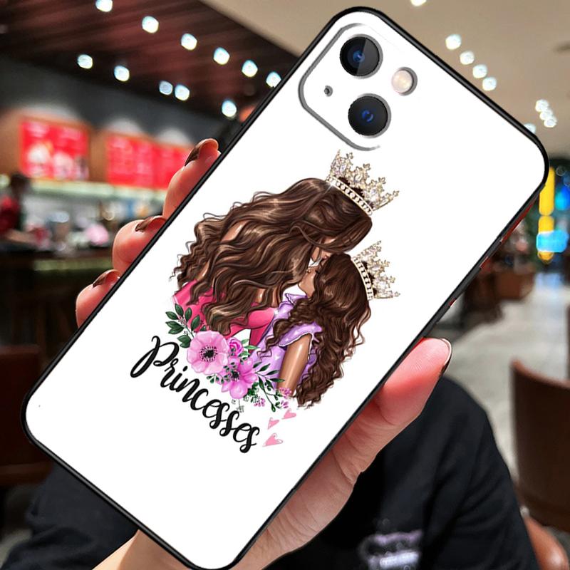 Beautiful Mother Daughter Son For iPhone 12 11 14 13 Pro Max Mini XS Max XR X SE 2020 6S 7 8 Plus Case Phone Back Cover
