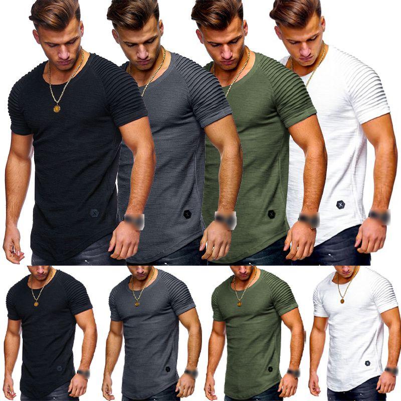Mens Fit Slim O Neck Short Sleeve Muscle Tee Tshirt Casual Tops Shirts Sport