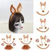 Foxes Ears Headband Plush Tail Bowtie Dogs False Nose Dogs Hair Hoop Set Animals Cosplay Costume Set for Halloween
