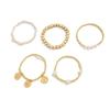 Multi Layer Round Bead Bracelet Bohemian Style Hand Chain Elastic Beaded Bracelet  for Women