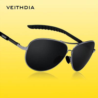 VEITHDIA classique pilote lunettes de soleil polarisées UV400 lentille hommes lunettes de soleil marque concepteur mâle lunettes lunettes pour hommes V3088