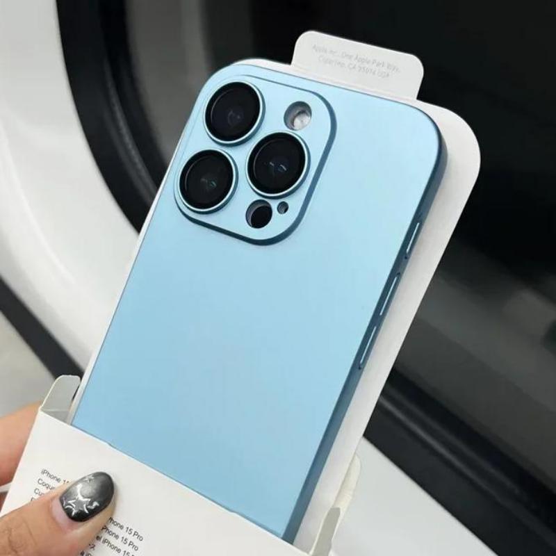 Luxury Color Ultra Thin Matte TPU Case for iPhone 17 Pro Max 16 15 14 Plus   11 Glass Camera Protection Shockproof Slim Case