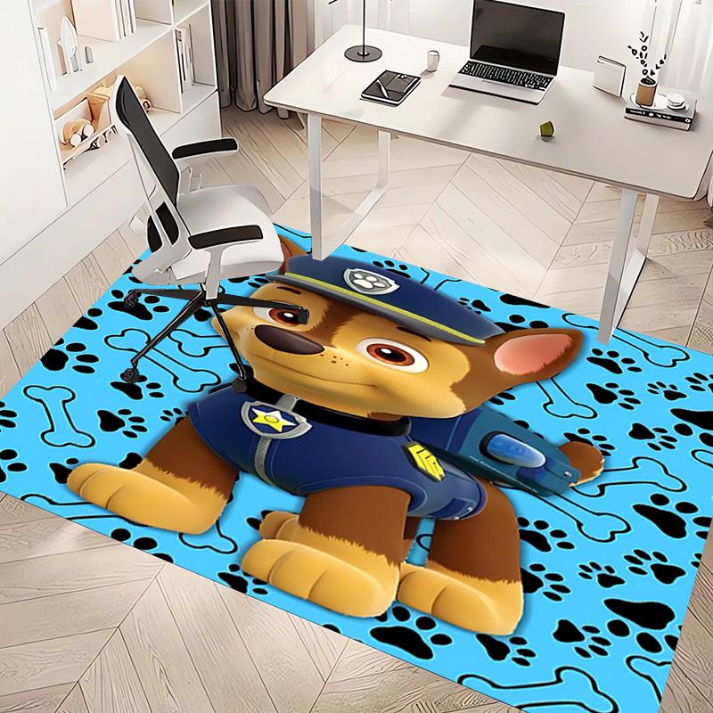 1pc Paw Patrol characters Print Area Rug - Soft, Washable Non-Slip Indoor Mat, Living Room, Home Office Decorative Rug,Office Decorative