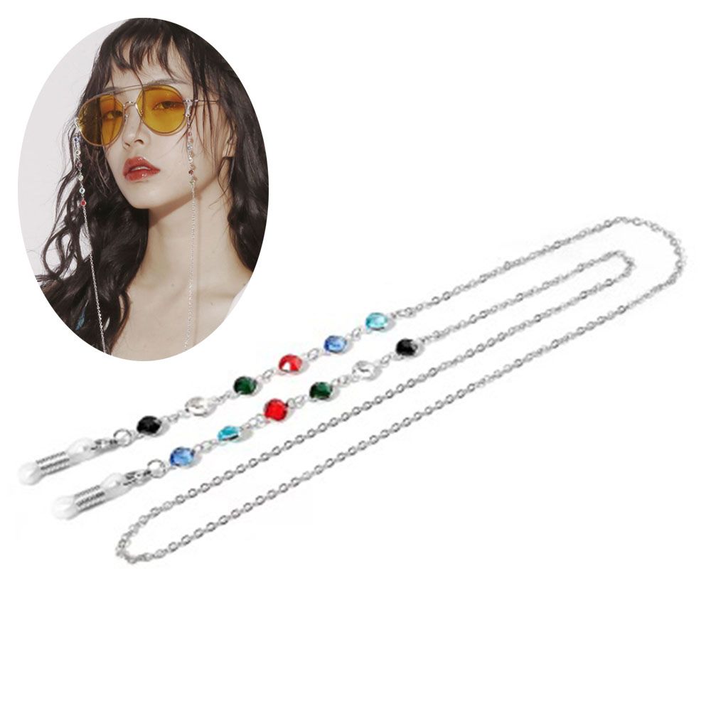 

Rhinestone Chains Eyeglass Strap Sunglasses Rope Glasses Cord Crystal Beaded Eyeglasses Holder