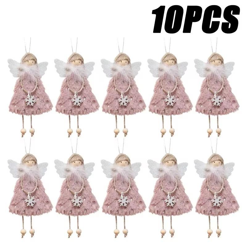 Christmas Decoration Angel Doll Pendant Plush Angel Pendant for Christmas Party New Year Birthday Party Wedding Decoration
