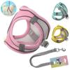 Breathable Collar Chihuahua Pug Bulldog Pet Harness Reflective Chest Strap Dog Leash