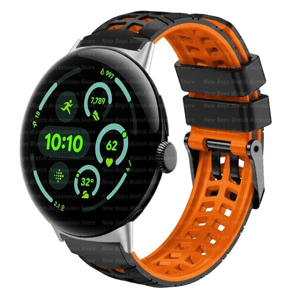 Silikonband für Google Pixel Watch 3 45mm Sportarmband für google pixel 3 PIXEL 45MM Correa Herren Armband Uhrenarmband Zubehör