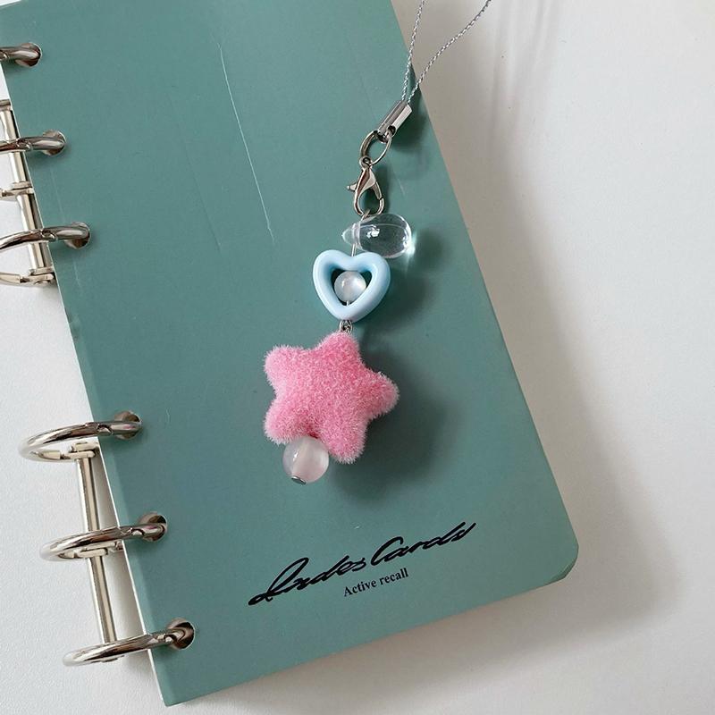 

Y2K Сладкая Ёбаная Звезда Шнурок для телефона Милая цепочка для мобильного телефона из бусин Звезды конфетного цвета Цепочки для мобильного телефона Подвеска для камеры Брелок розовый