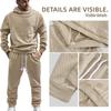 Men's Trendy Hooded Pullover Jacquard Sweatshirt & Sweatpants Set