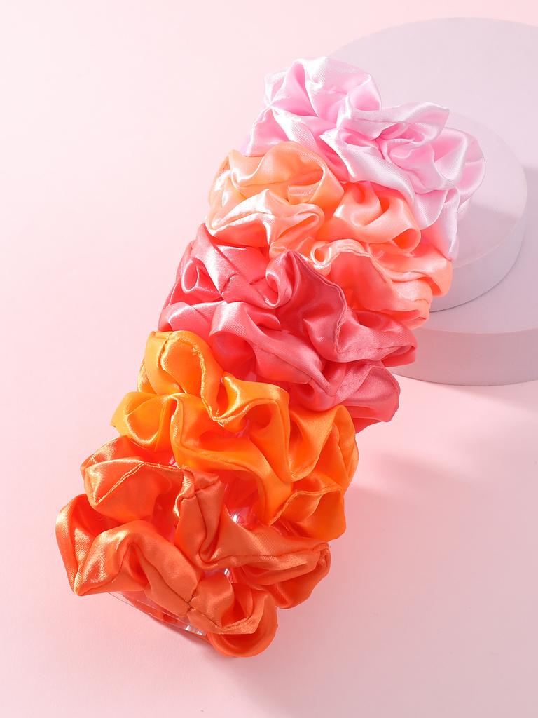 10 szt. Modne satynowe gumki do włosów dla kobiet dziewcząt elastyczne opaski do włosów do kucyka kolorowe nakrycie głowy akcesoria do włosów