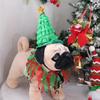 2Pcs Elf Hat Cat Tutu Collar and Hat Set Small Dogs Pet Headwear Pet Christmas Costume Suit  Cat