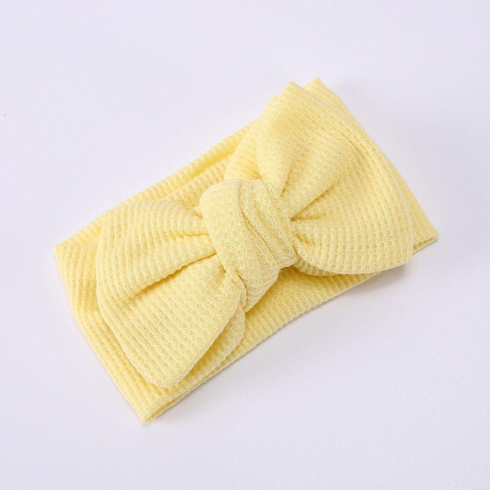 Vlasové doplňky Elastická vaflová tkanina Pokrývka hlavy pro dívky Big Bow Čelenka Baby Čelenka Bowknot Turban