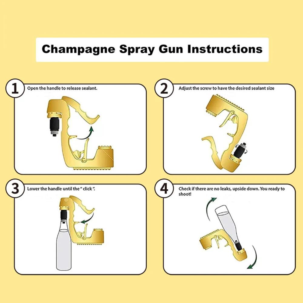 Champagne Gun Wine Sprayer Pistol Beer Bottle Durable Spray Gun ABS Plastic Version Stopper Ejector Pop It Kitchen Bar Tools
