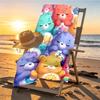 Care Bears Print Beach Towel Design, Soft, Lightweight. for Home Bathroom, Spa, Pool, Yoga, Surfing, Camping, Gift for Family, Friend