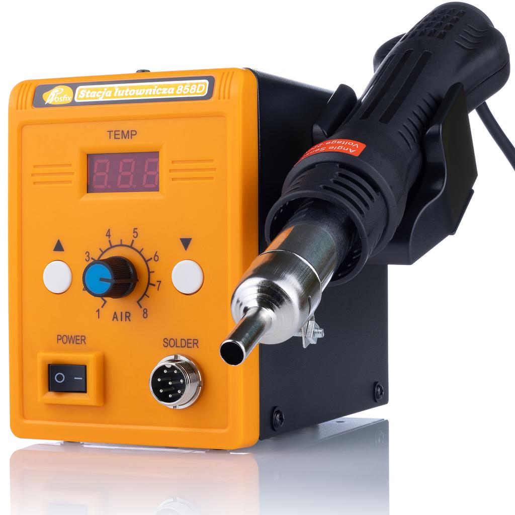 Rosfix Spawarka Plastiku 858D – Wysoka Moc 700W | Zestaw 3 Dysz + Zszywacz Z 200 Zszywkami | Zestaw Spoiw 300g