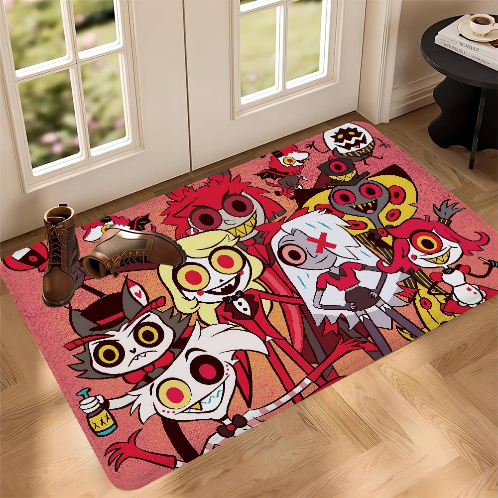 

H-Hazbin H-Hotel Room Mats Retro Multiple Choice Living Room Kitchen Rug Non-Slip Welcome Rug 40x60cm