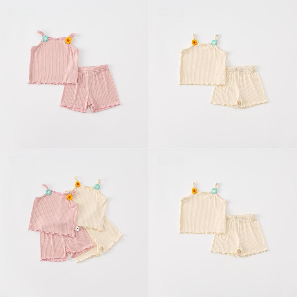 Toddler Girl Twopiece Summer Outfit With Cotton Blend For Warm Weather