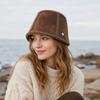 Thicken Fisherman Cap Soft Panama Hat Casual Warm Cap  for Women