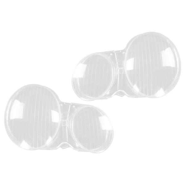 Pair of Clear PC Car Headlight Covers for Left/Right Front - Fits Ben