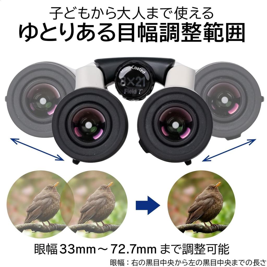 Kenko Binoculars LOGOS Magnification 8x Objective Lens Diameter 21mm Foldable Life Waterproof 170g Lightweight Design Gray GY 8×21DH 2-Axis LK-CL0821