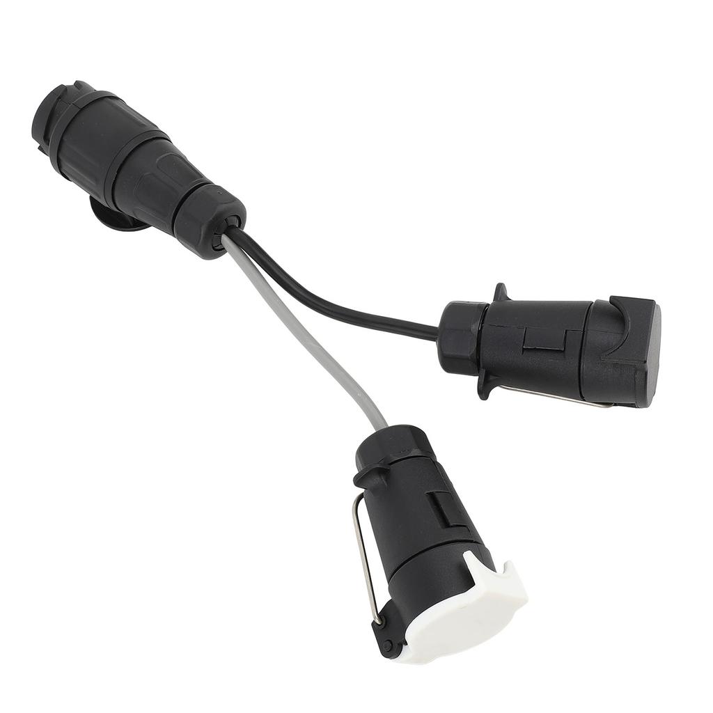 13 Pin To Twin 7 Pin Plug Towing Socket 12V EU Style Trailer Towing Adapter Extension Cable Conversion Plug