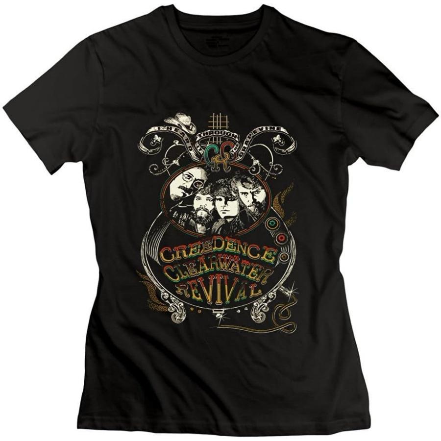 

youqian Creedence Clearwater Revival Logo Women s T-Shirt Black Womens XXXXXL різнокольоровий