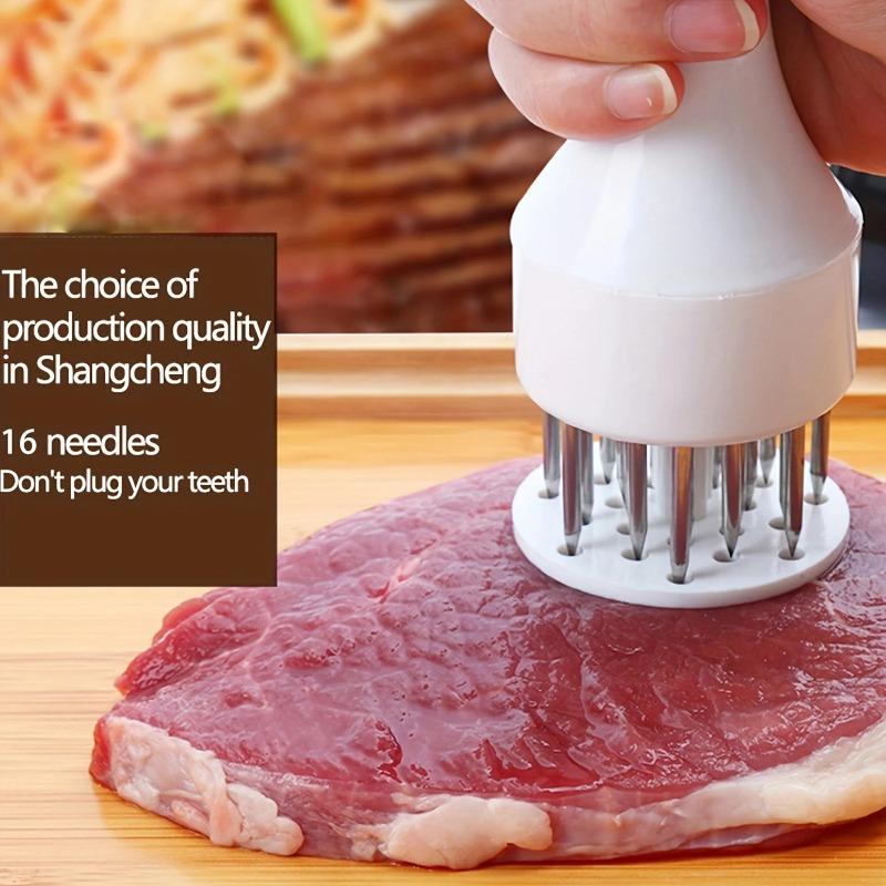 1 PC Stainless Steel Meat Tenderizer, 2025 New Stainless Steel Meat Tenderizer Needle 21 Pin Steak BBQ Kitchen Cooking Tool