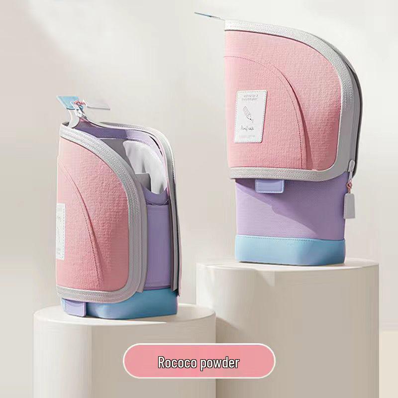 Retractable Large-Capacity Pencil Case for Girls and Boys, Vertical Style, Children's Stationery Box