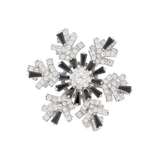 Snowflake Brooch Full Diamond Multifunctional Jewelry for Suits Coats Bags Exquisite Sparkling Design Durable Alloy Material Secure Pin Lapel Pin Gift