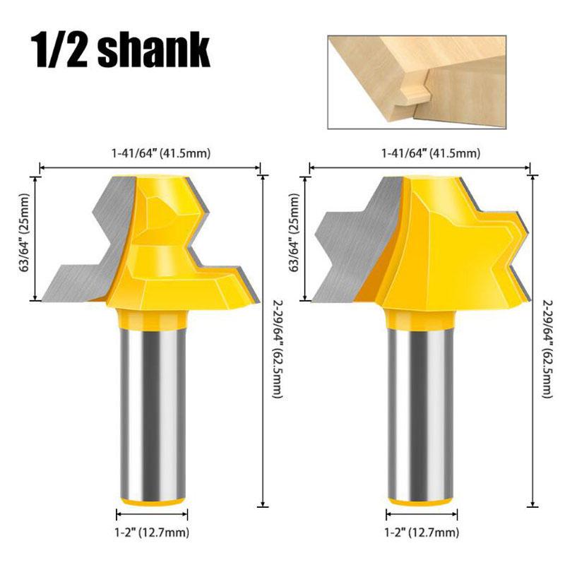 Εξαεδρικός/Οκταεδρικός Αρμός Γλώσσας και Μόρσου Μαχαίρι CNC Κεφαλή Ρούτερ για Μίτρα Κλειδαριάς 12.7mm/12mm Στέλεχος Κόφτης Μόρσου από Κράμα Καρβιδίου