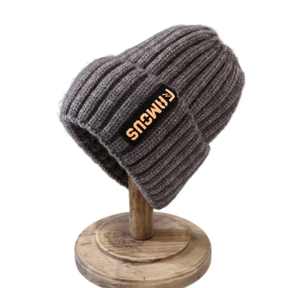New Knitting Beanies Winter Caps for Men Women Warm Solid Color Hat Soft Woolen Crochet Unisex Take Cold Cap Beanie