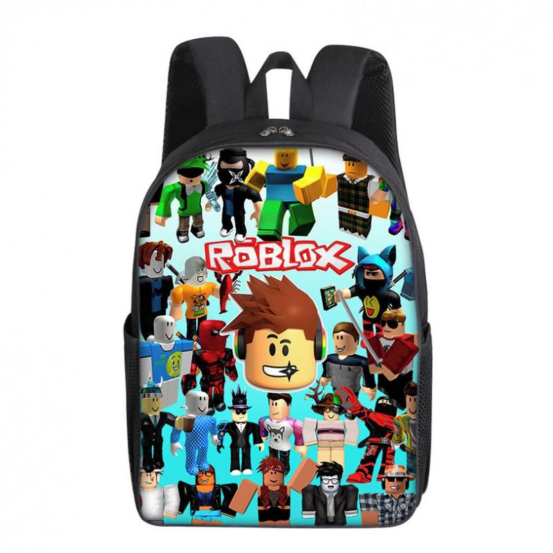 Roblox Kinderschoolrugzak Jongens Meisjes Lichtgewicht Oxford Stof Dubbele Riem Tas Met Luchtgevulde Riemen